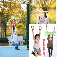 Kids' Sensory Training Wooden Rope Ladder & Swing Set for Early Education & Fitness