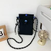 Minimalist Nylon Drawstring Mini Crossbody Phone Bag for Women