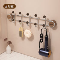 Suction Cup Door Hook Rack - Heavy Duty No-Drill Wall Mounted Organizer for Bathroom & Entryway