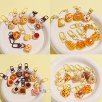 Cute Food Play Cheese Keychain Cartoon Food Pendant for Bags and Earphone Cases, Best Friend Gift