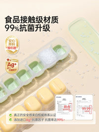 Baby Food Freezer Tray with Lid, Silicone Storage Container for Purees, Soups, and Breast Milk
