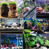 Ceramic Aquarium Hideaway Decoration for Small Fish and Shrimp Breeding