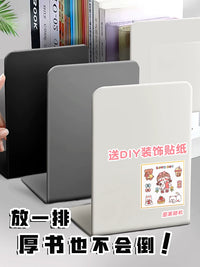 Retractable Metal Bookends for Desk Organization, Heavy-Duty Book Holder for Students and Office