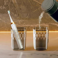 Portable Travel Wash Cup Set with Toothbrush and Toothpaste Holder, 3-in-1 Transparent Design