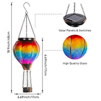 Solar Hot Air Balloon LED Flame Lantern for Garden and Patio Decor