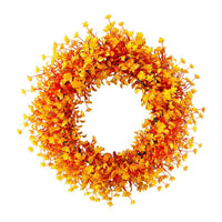 Autumn Eucalyptus Camellia Wreath for Front Door Wall Decor