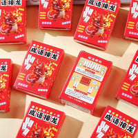 Idiom Solitaire Playing Cards for Kids, Educational Chinese Character Learning Game