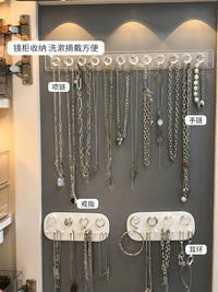 Wall-Mounted Jewelry Organizer for Necklaces, Rings, and Bracelets