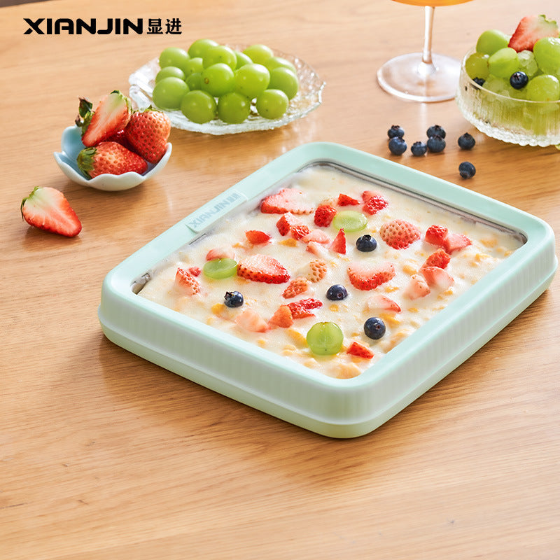DIY Mini Instant Ice Cream Maker Pan for Home Use, No Electricity Needed