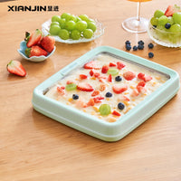 DIY Mini Instant Ice Cream Maker Pan for Home Use, No Electricity Needed