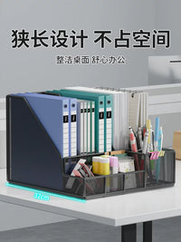 Metal Mesh Desk File Organizer, Multi-tier Document Holder for Office and Home, A4 Paper Storage Rack