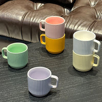 Striped Ceramic Coffee Mug, 260ml