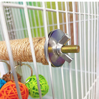 Parrot Hemp Rope Perch with Chewing Toy for Birds, Claw Grinding and Climbing Stand