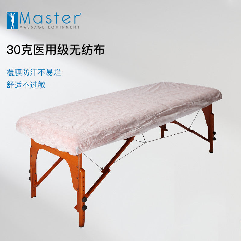 Disposable Non-Woven Massage Bed Sheets and Covers with Elastic, White, 10-Pack