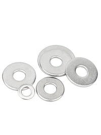 304 Stainless Steel Flat Washers, Thickened Metal Gaskets for Screws, M3-M30