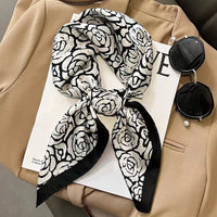 70x70cm Lightweight Square Scarf for Women, Luxury Style Necktie for Spring/Summer Outfits
