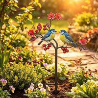 Metal Bird Garden Stakes Outdoor Yard Art Decor