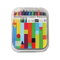 Dollhouse Miniature Boxed 12-Color Crayons for OB11 Dolls
