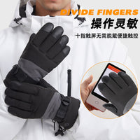 Winter Waterproof Thermal Ski Gloves for Men and Women, Thickened Wear-Resistant Outdoor Cycling Gloves