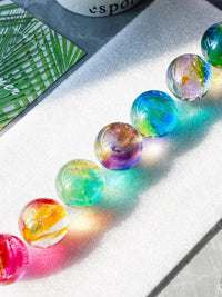 Colorful Glass Crystal Ball Ornaments for Fish Tanks and Decor, 4cm Solid Sphere