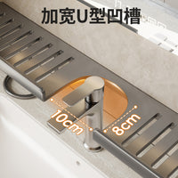 Faucet Mounted Bathroom Organizer Shelf No-Drill Sink Caddy for Toilet Vanity
