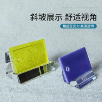 Acrylic Display Stand for Jewelry and Collectibles, Slanted Non-Slip Base with Groove