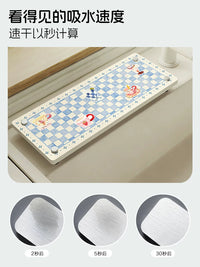 Diatomite Sink Drying Mat for Bathroom and Kitchen Countertops