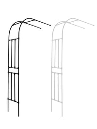 Half-Arch Garden Trellis for Climbing Plants, Roses, Clematis - Galvanized Steel or Stainless Steel