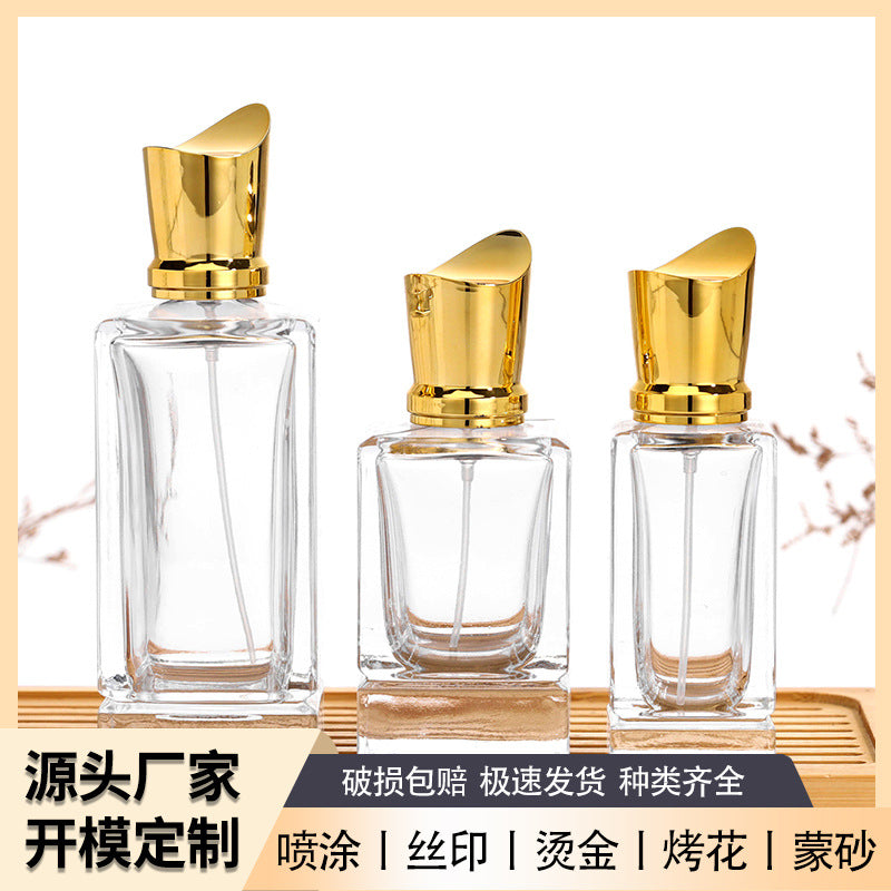 Refillable Clear Glass Perfume Atomizer Bottle for Travel and Skincare