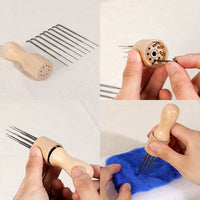 Wool Felting Needle Tool Kit with Foam Mat and Multi-Needle Holders