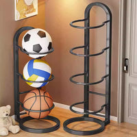 Foldable Multi-Layer Sports Ball Storage Rack for Home Gym