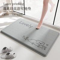 Cartoon Absorbent Non-Slip Bathroom Mat for Entryway and Toilet
