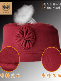 Elderly Women's Cotton Breathable Sleep Cap with Elastic Band for Warmth and Comfort