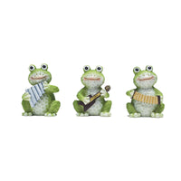 Frog Musician Garden Statues - Resin Animal Band Figurines for Outdoor & Indoor Decor