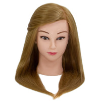 Real Human Hair Mannequin Head for Hairdressing Practice, Braiding, Cutting, and Styling