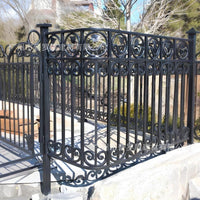 Hand-Forged Wrought Iron Balcony & Stair Railing, European Retro Style