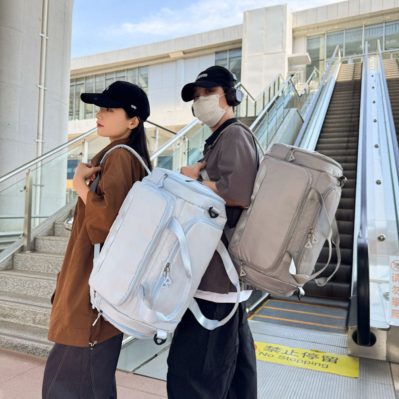 Travel Duffel Bag with Wet/Dry Compartment, Large Capacity Gym Shoulder Backpack for Men and Women