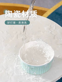 Ceramic Parrot Feeder Bowl Anti-Splash Bird Food Container Anti-Tip Water Bowl Inside Cage Hanging Feeder for Small Birds