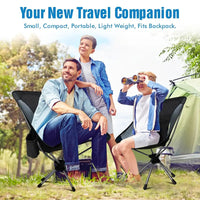 Gito 360-Degree Rotating Moon Chair Lightweight Aluminum Alloy Outdoor Camping Folding Beach Chair Portable