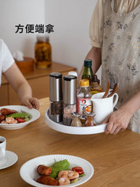Shuangshan Rotating Kitchen Storage Tray, Multi-Purpose Spice Organizer, Round Display Turntable