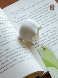 Dopamine Lily of the Valley Wind Chime, Cute Bone China Japanese Style for Home Decor & Garden