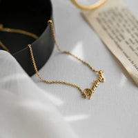 Ins Style English Letter Darling Pendant Necklace for Women
