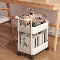 Under-Desk Rolling Storage Cart with Wheels, Multi-layer Organizer for Office, Snacks, Books, and Bags