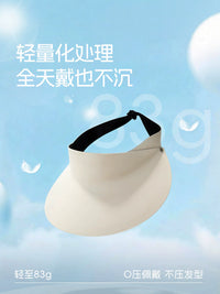 Women's UV Protection Sun Visor with Windproof Lanyard for Cycling and Outdoor Activities