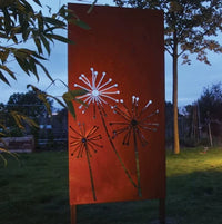 Dandelion Pattern Metal Privacy Screen for Garden or Fence Decoration