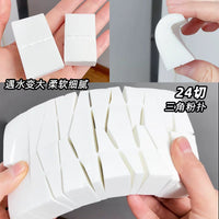 Disposable Triangle Makeup Sponge Puffs for Liquid Foundation Application, 24-Count Pack