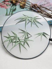 Bamboo Leaf Embroidery Patches for Clothing Decoration and DIY Cosplay