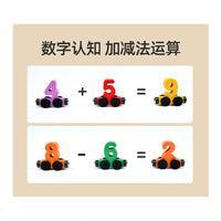 Magnetic Number Train Building Blocks Set for Toddlers, Educational Wooden Toy for Early Learning