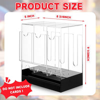 Acrylic Trading Card Display Case with Booster Pack Dispenser for Game Cards