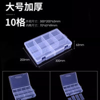 Multi-Grid Transparent Plastic Storage Box for Electronic Components and Small Parts